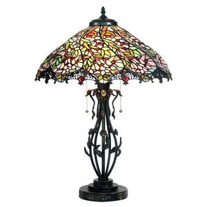 ZF Customized art crafts tiffany stained glass art deco lamp for study table luxury lamps for tables