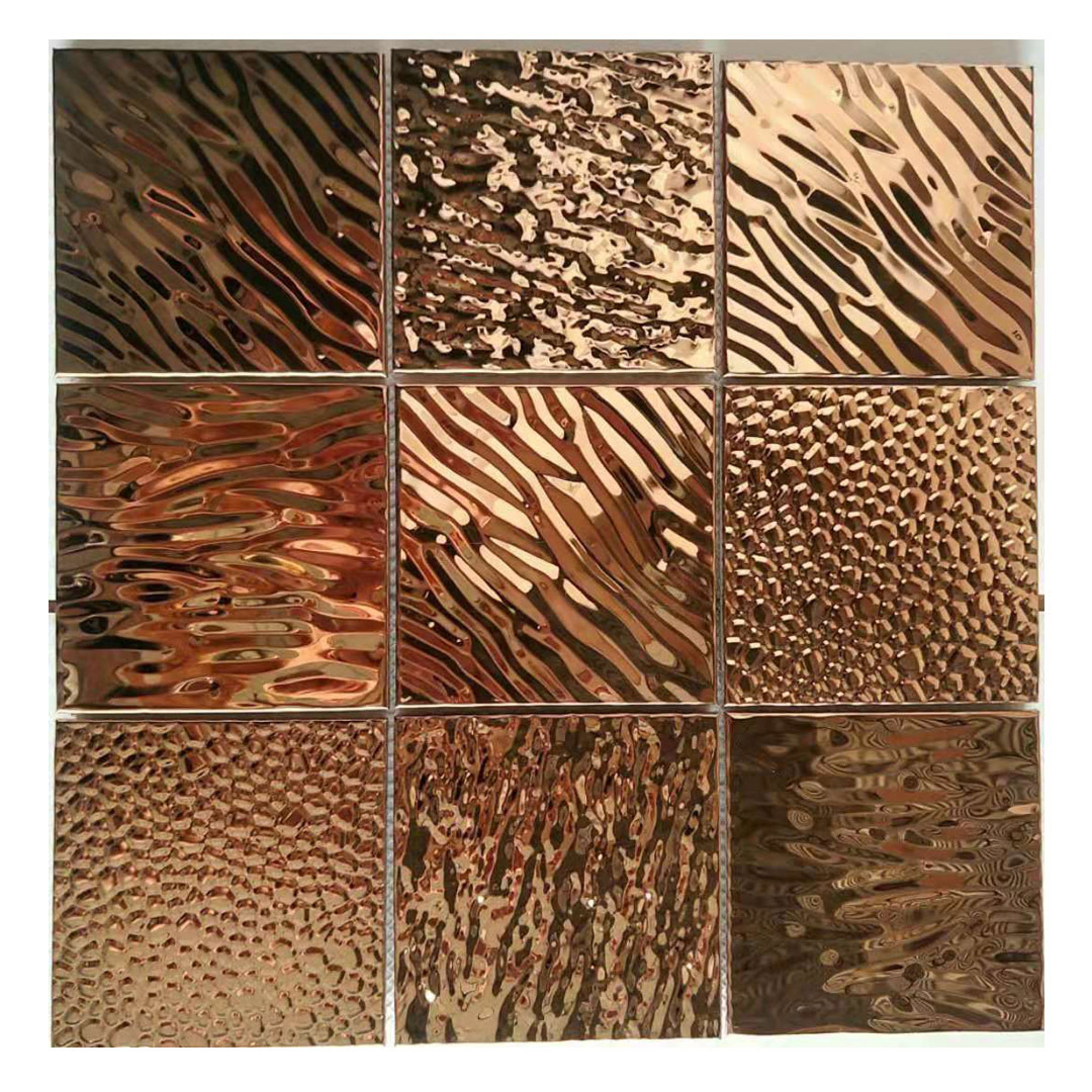 ZF Bronze antique copper tiles mosaic metal mosaic tiles 3D brass mosaic made in China