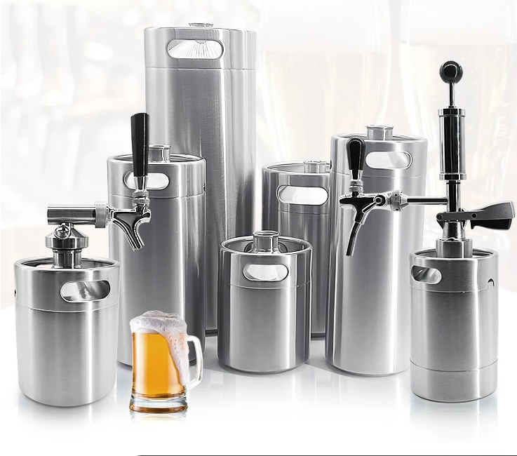 2l 3.6l 4l 5l 10l Keg Beer US Barrel Dispenser Stainless Steel D Type Mini Keg Empty Barrel Beer Keg