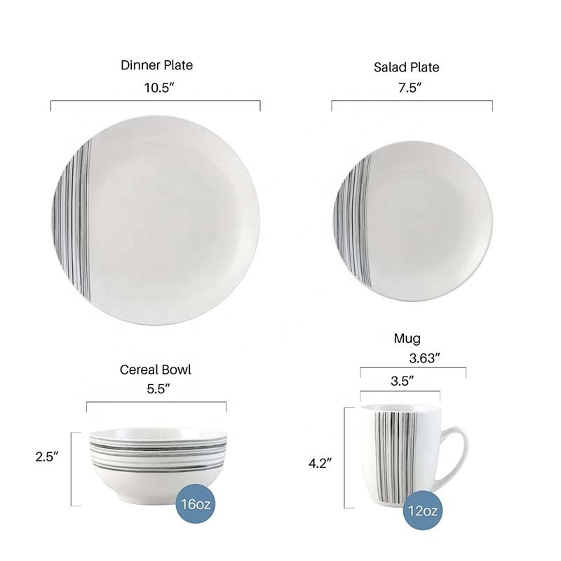 Excellent Luxury decal Exquisite Porcelain Tableware Ceramic Dinner Sets with color box packing