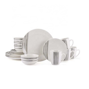 Excellent Luxury decal Exquisite Porcelain Tableware Ceramic Dinner Sets with color box packing