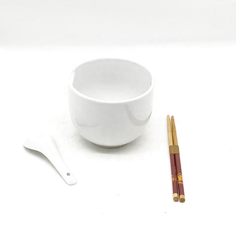 Wholesale Dinnerware Set Japanese Soup Noodle Bowls Custom Logo Ramen Bowl Chopsticks Bowl