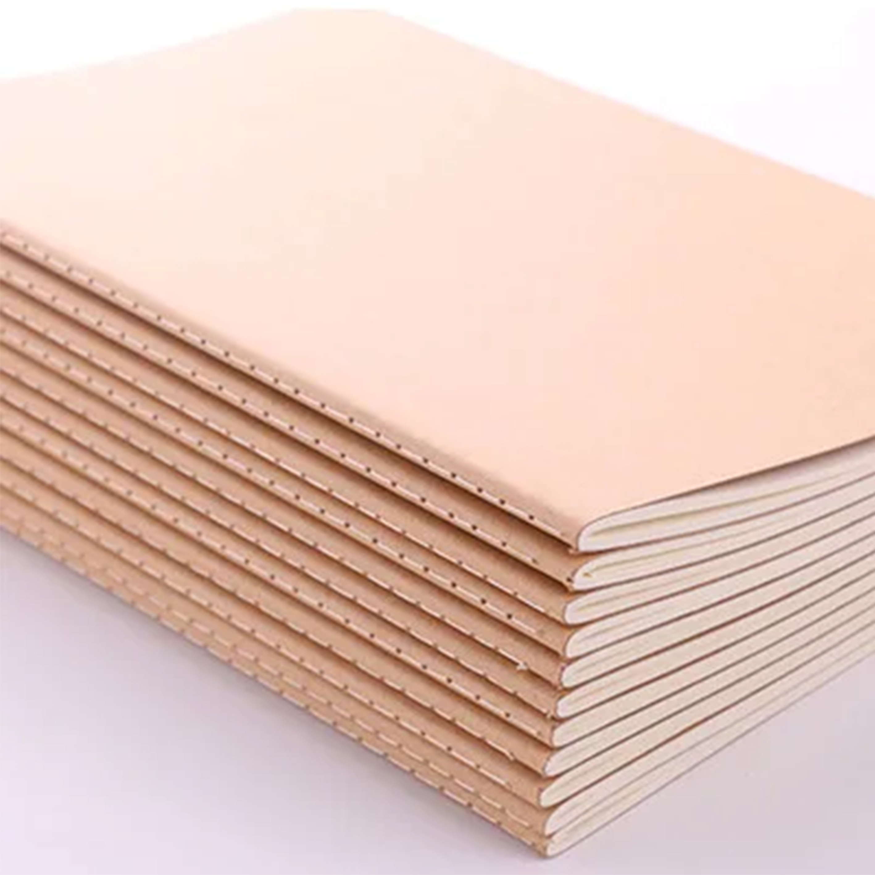 Kraft Paper Notebook Line Book Custom Student Notes stapled Diary Exercise school supplies wholesale Kraft NoteBook