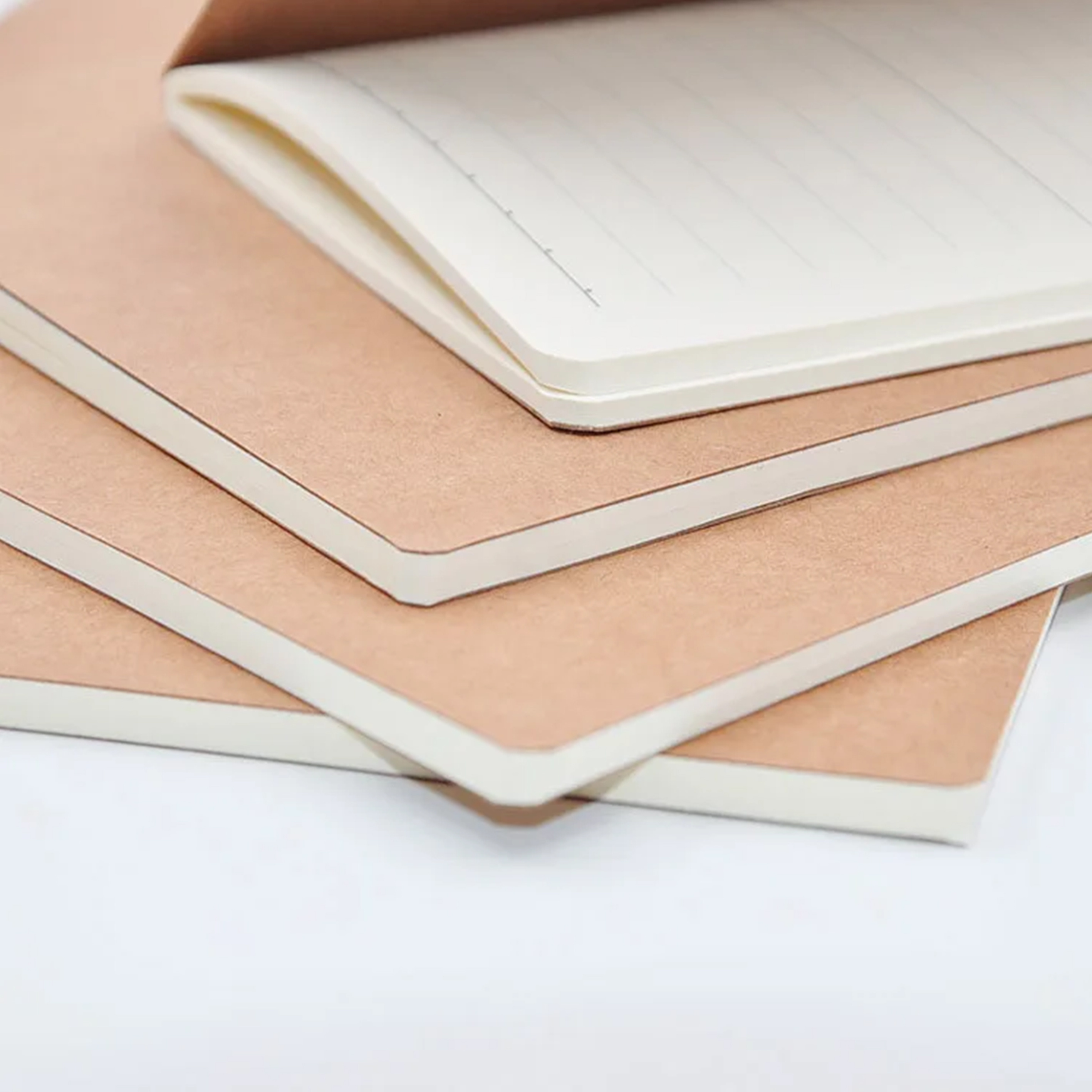 Kraft Paper Notebook Line Book Custom Student Notes stapled Diary Exercise school supplies wholesale Kraft NoteBook