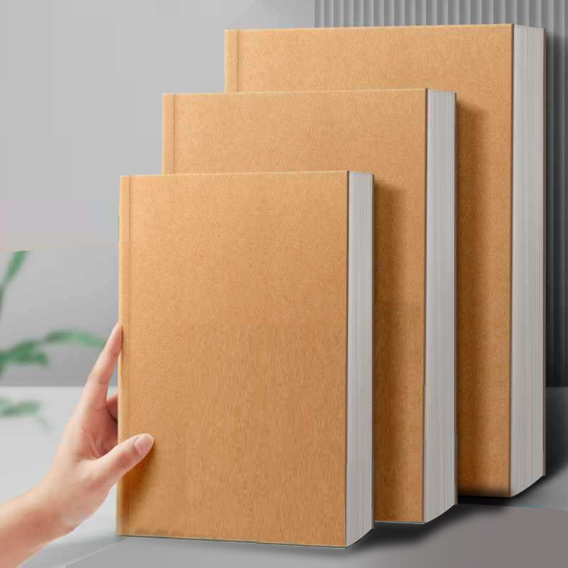 A4 B5 A5 Thread Binding 256 Pages Ultra Thick Kraft Paper notebook hardcover college Ruled Exercise Book For Students Journal