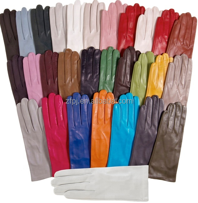 Wholesale Ladies Plain Style Winter Classical leather gloves women winter fashion sheepskin leather cheap dressing gloves