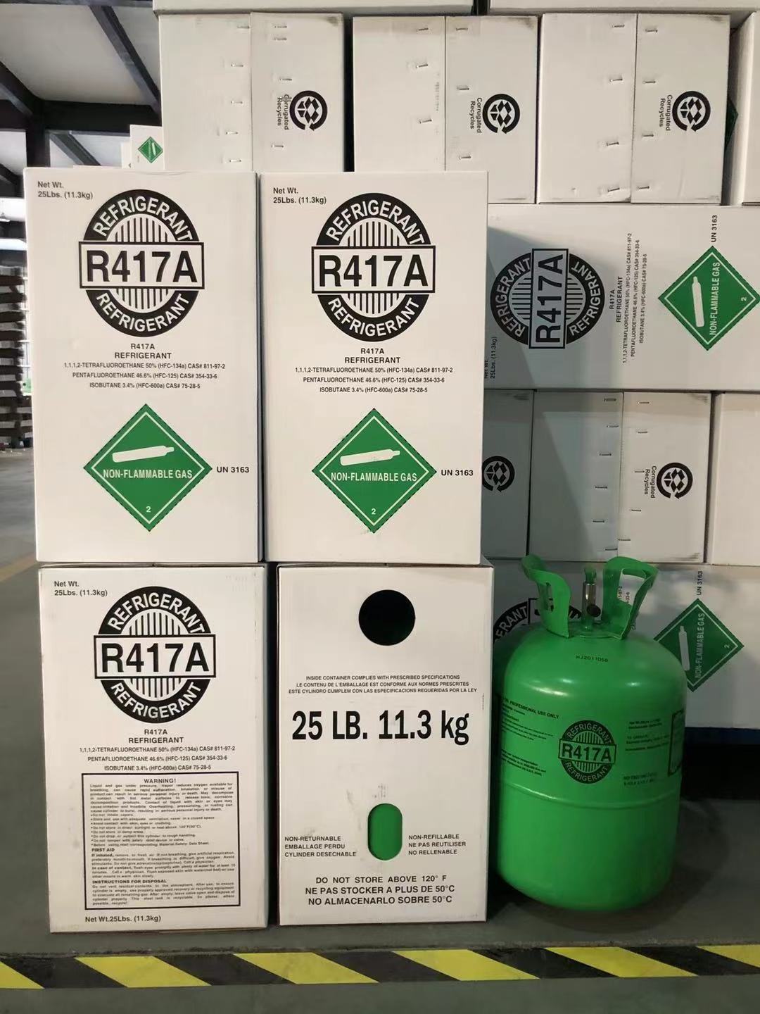 Wholesale New Product R417a Refrigerant Gas For Air-conditioner 11.3kg Cylinder Refrigerant Gas 417a