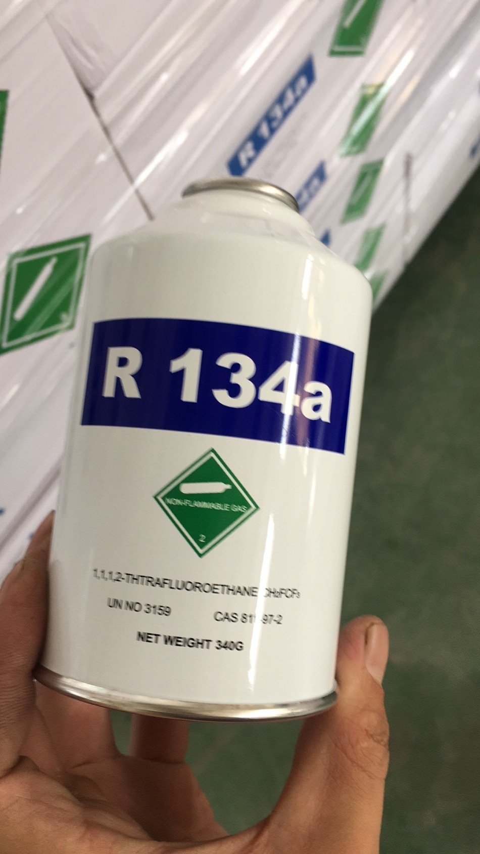 Refrigerant Gas R134a Small Can High Quality 99.9% Purity 1kg/800g/500g/340g/300g R134a