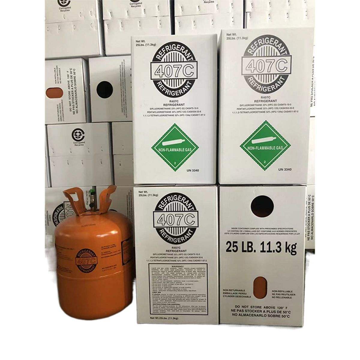 Factory Direct Sale Cool Gas Car Ac Air Conditioning Refrigerant R407c