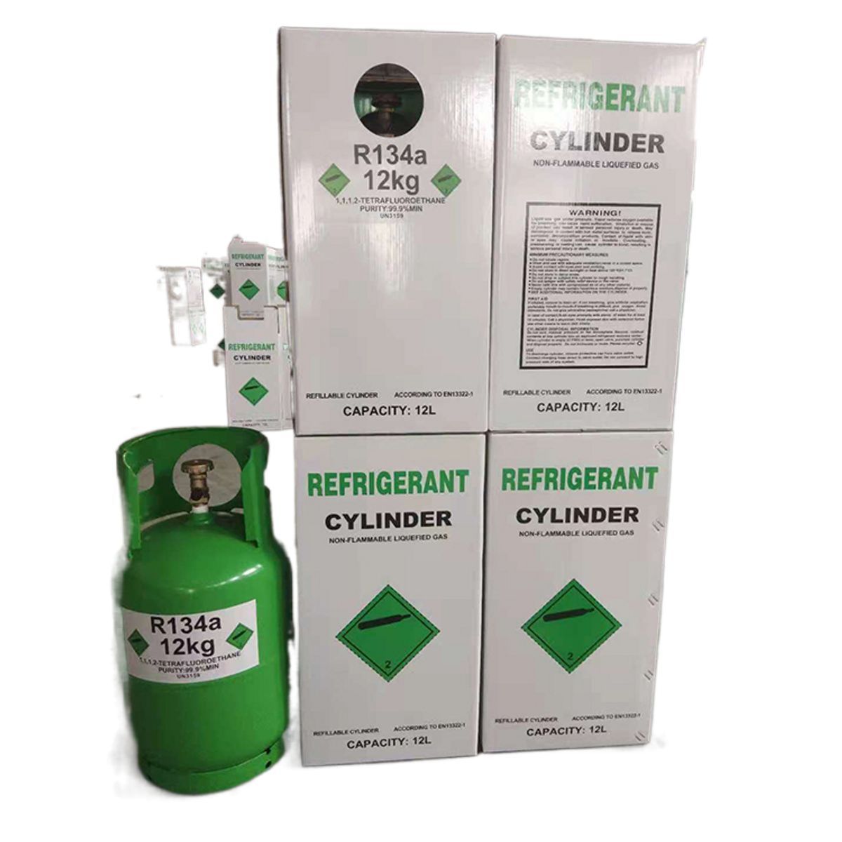 China Manufacture Refrigerant Gas 99.9% Purity 13.6 Kg R134a Refrigerant 30 Lb