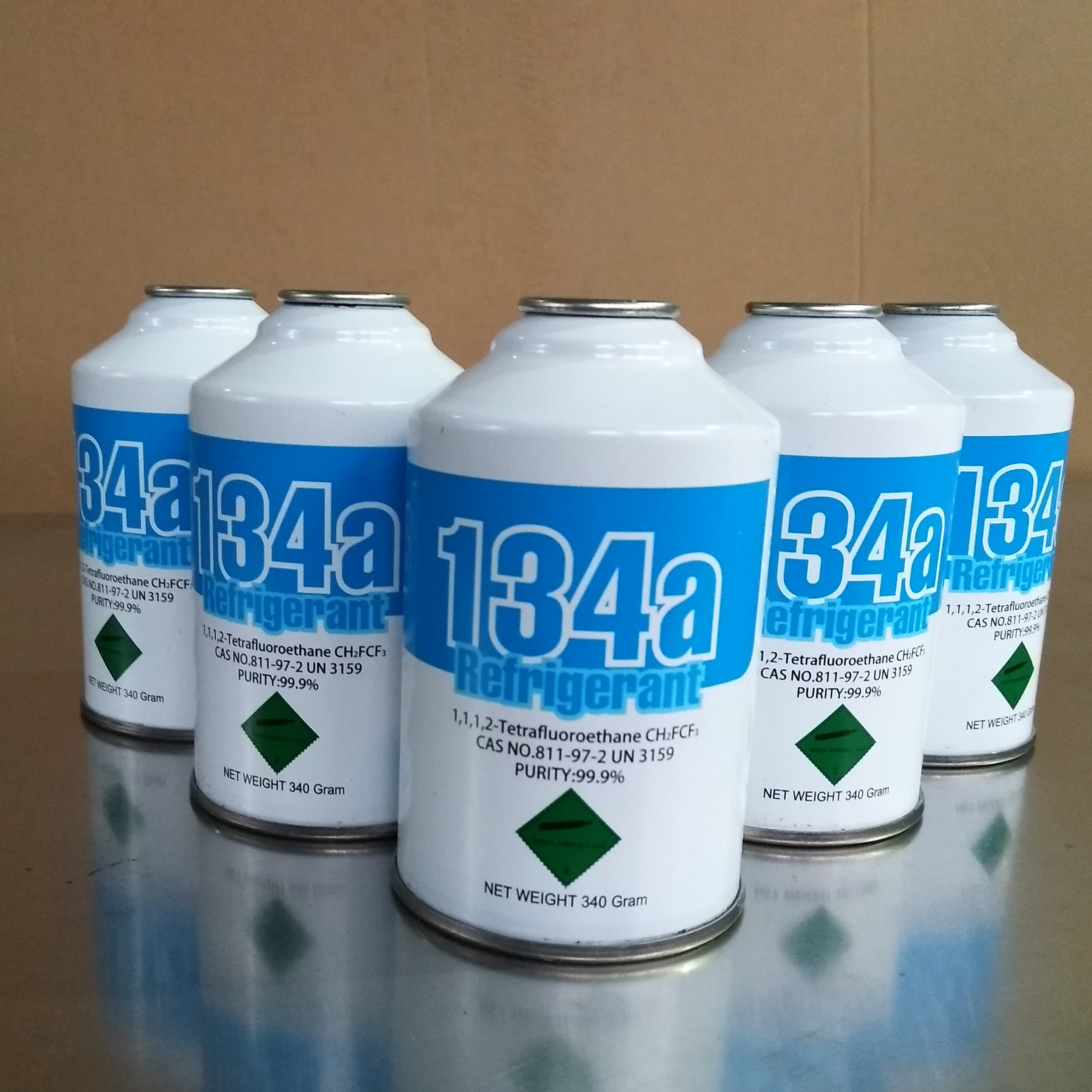 Refrigerant Gas R134a Small Can High Quality 99.9% Purity 1kg/800g/500g/340g/300g R134a