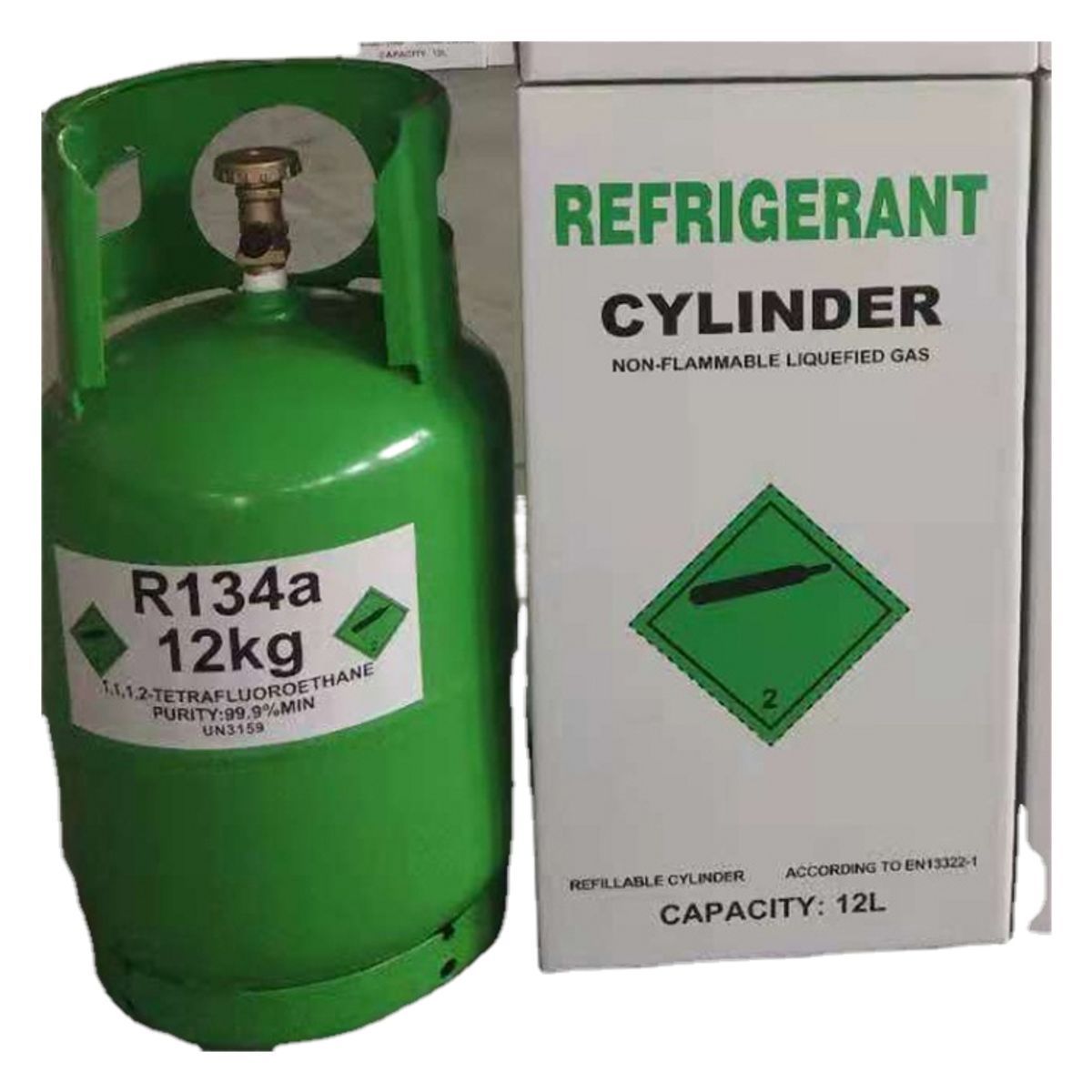 China Manufacture Refrigerant Gas 99.9% Purity 13.6 Kg R134a Refrigerant 30 Lb