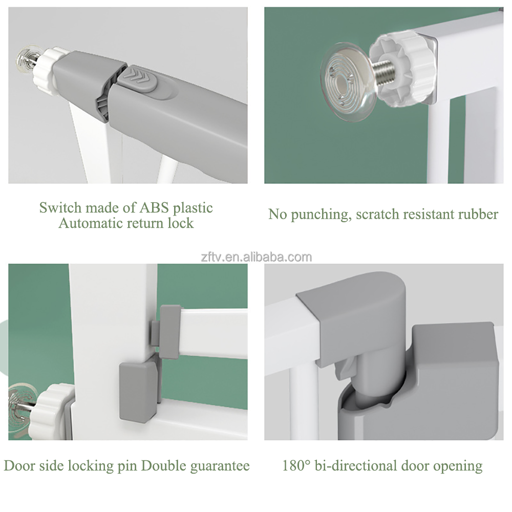 Adjustable Metal Pet Safety Gate Auto Close and Locks Baby Safety Gate