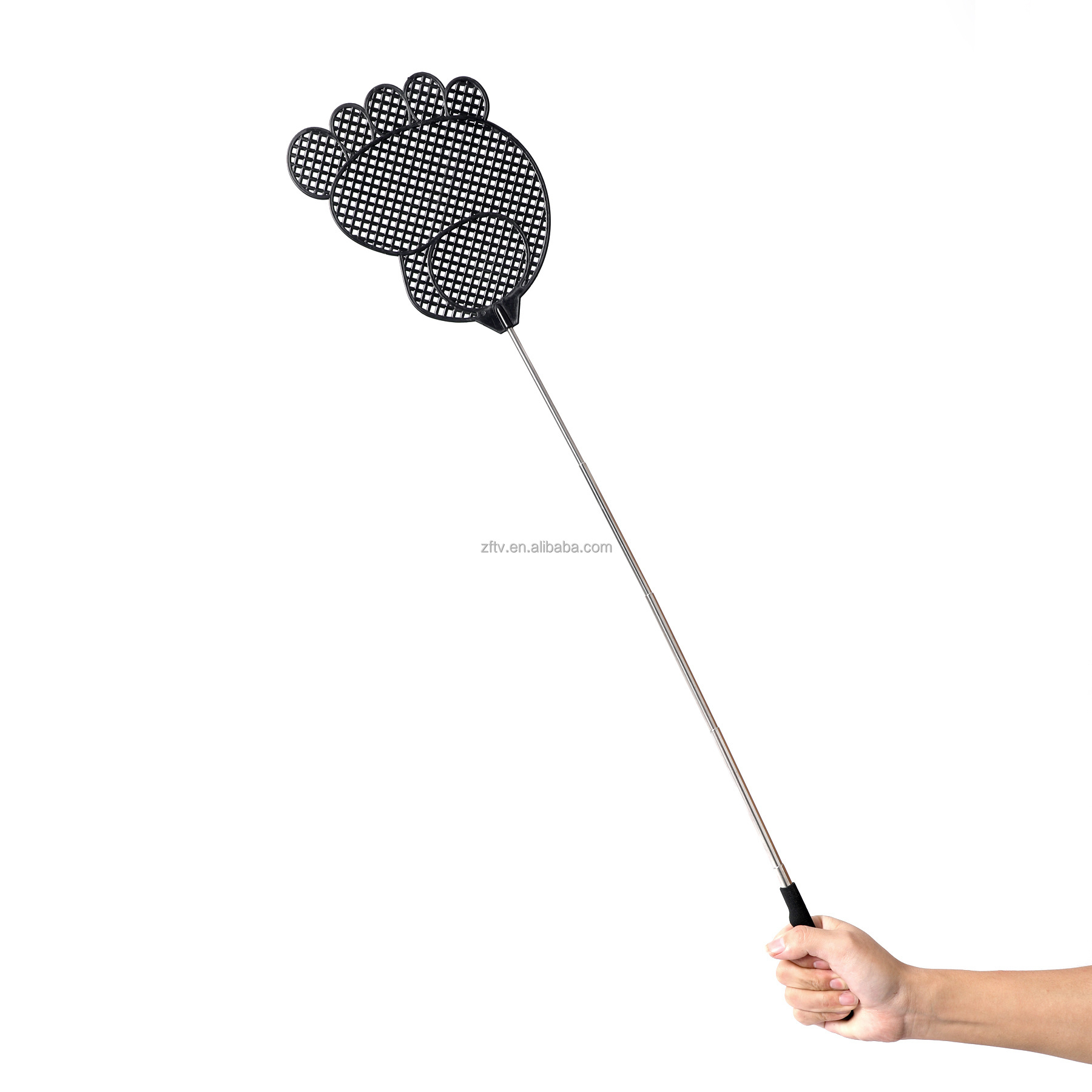 Fly Swatter Extendable Telescopic Swatter Fly Catcher Insect Catcher Fly Protection with Integrated Mosquito Scraper