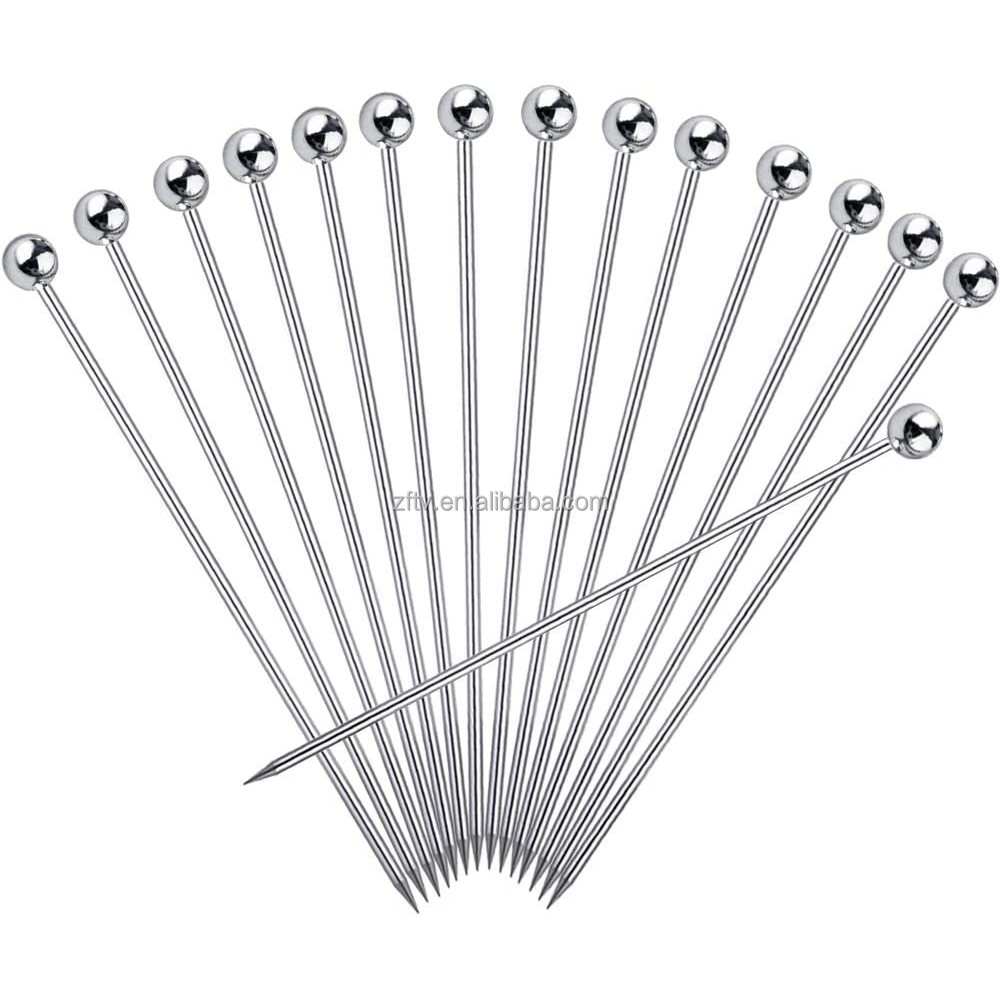 Hot Sale Decorative Barware Martini Stainless Steel Cocktail Picks