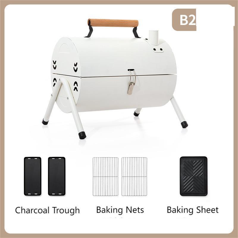 Portable Charcoal Barbecue Grill,Small BBQ Grill, Compact Camping Grills for Outdoor RV Traveling Picnic, Patio, Backyard, Beach