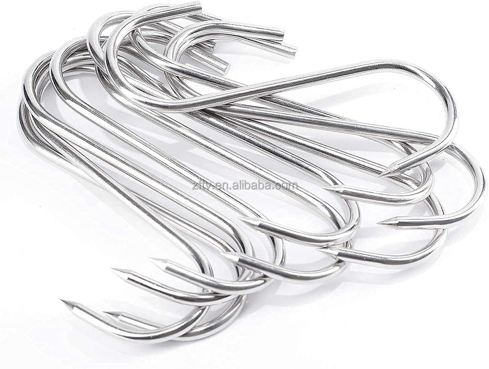 Good Quality S Shape Electroplating High Polish Hook Stainless Steel Carabiner Meat Hook