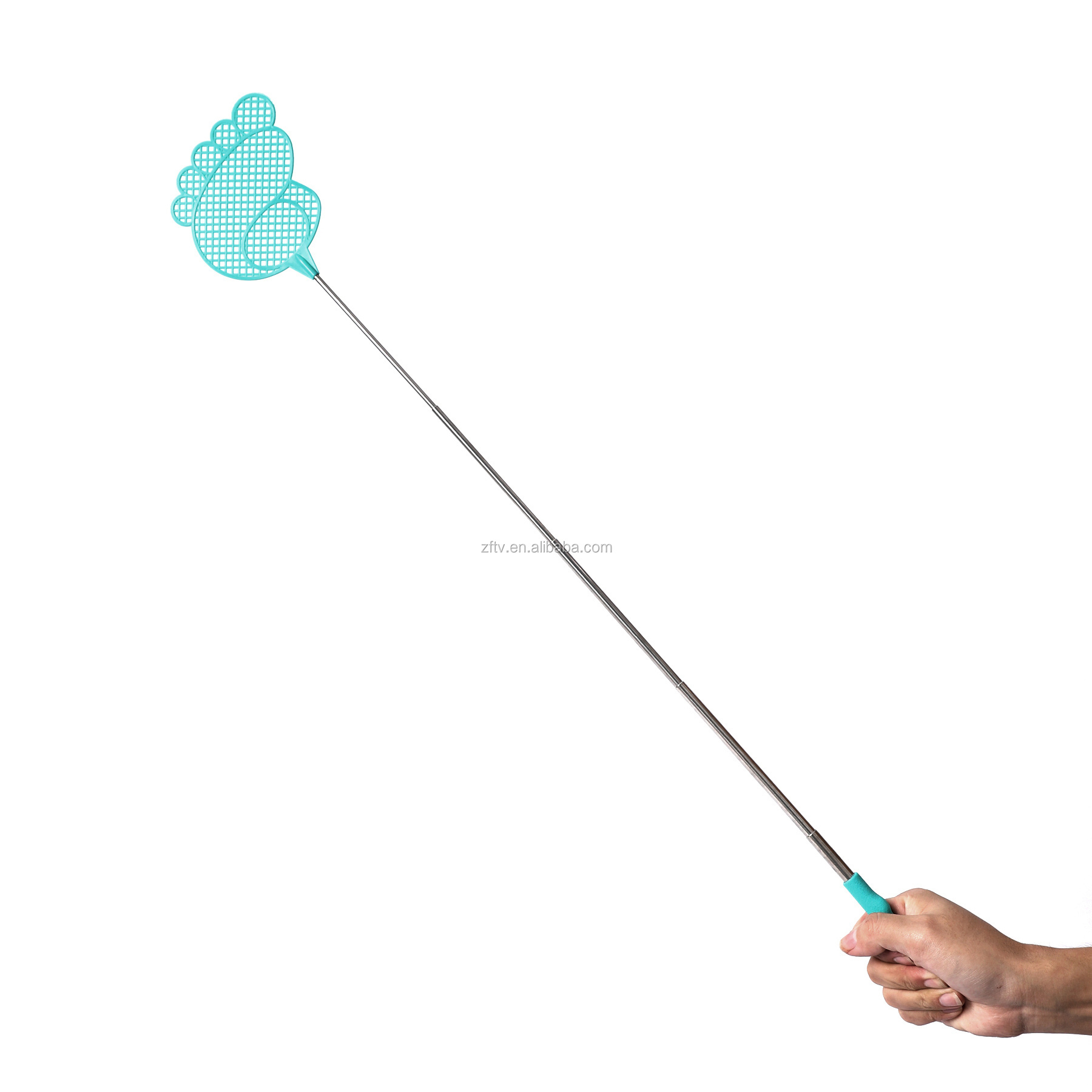 Extendable Telescopic Swatter Fly Catcher Insect Catcher Fly Protection with Integrated Mosquito Scraper Against Insects, Flies