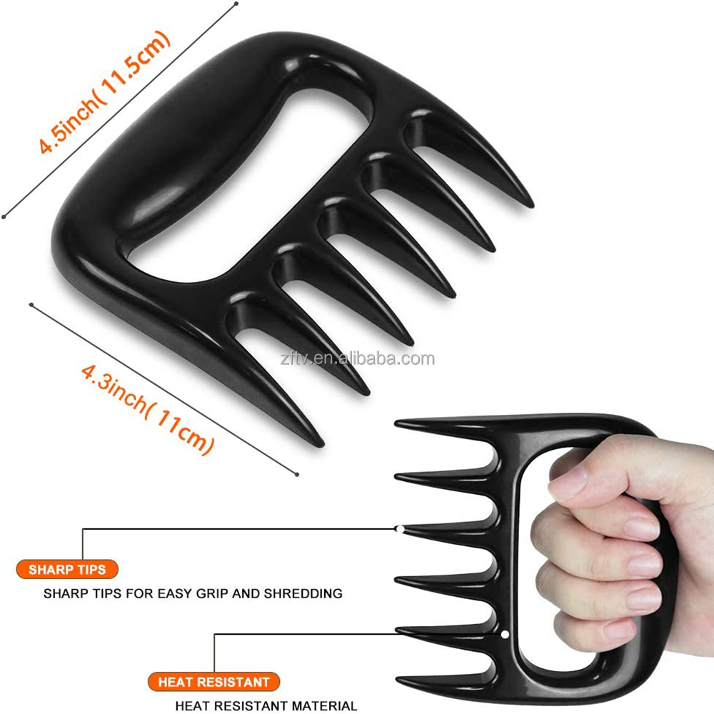 Grilling Tool Sharp Bear Claws Pulled Grill Smoker Splitter Claws Meat Shredder for Food