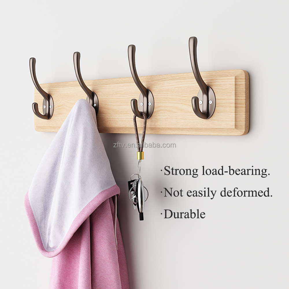 Wooden Coat Rack Clothes Hanger Hooks Living Room Wall Rack Coat Hooks Wall Mounting