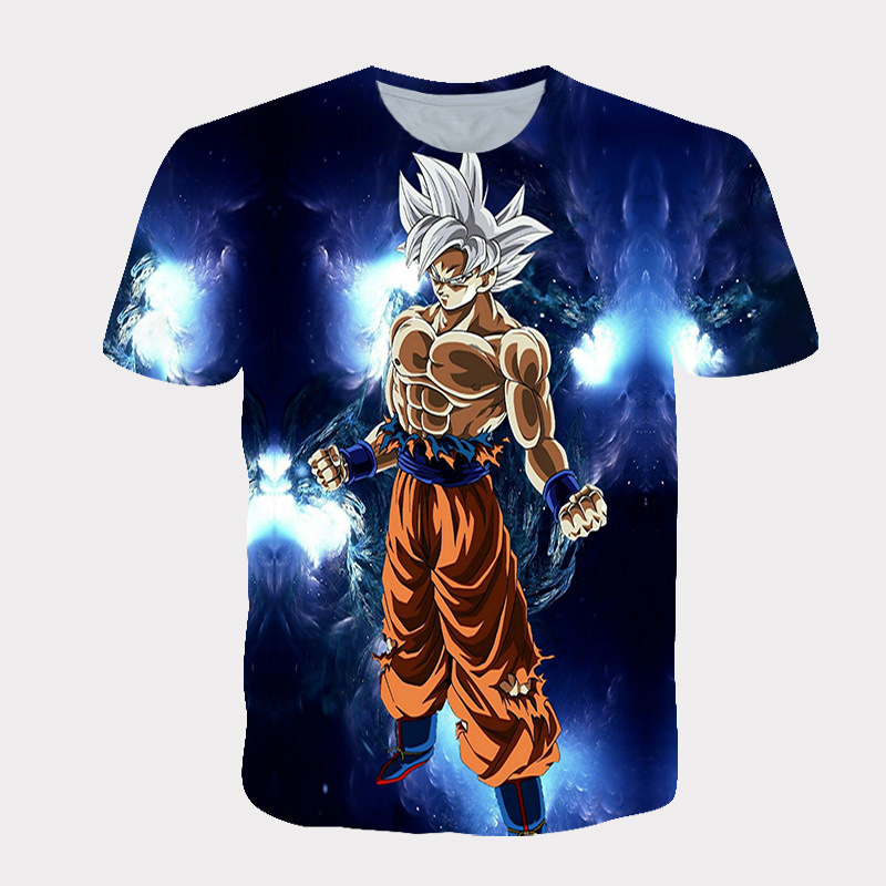 Free Sample Wholesale Custom Pattern Logo Cartoon Character Anime t-shirt Goku DBZ t shirt 3d