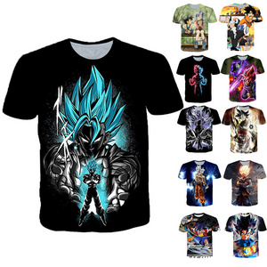 Free Sample Wholesale Custom Pattern Logo Cartoon Character Anime t-shirt Goku DBZ t shirt 3d