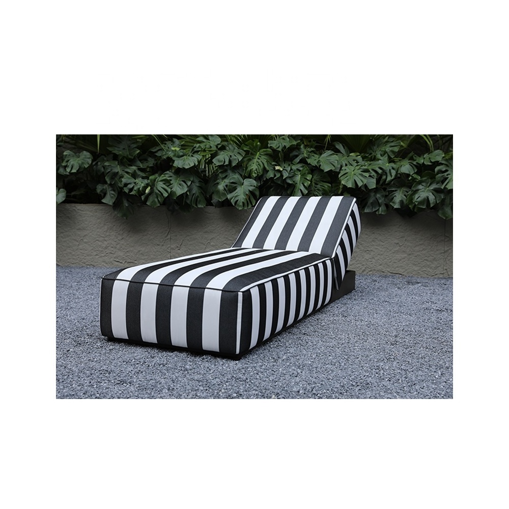 Modern Style Day Bed Aluminum Sun Lounger Fabric Outdoor Furniture with Cushion Beach Pool Lounge 4pcs Powder Coating Aluminium