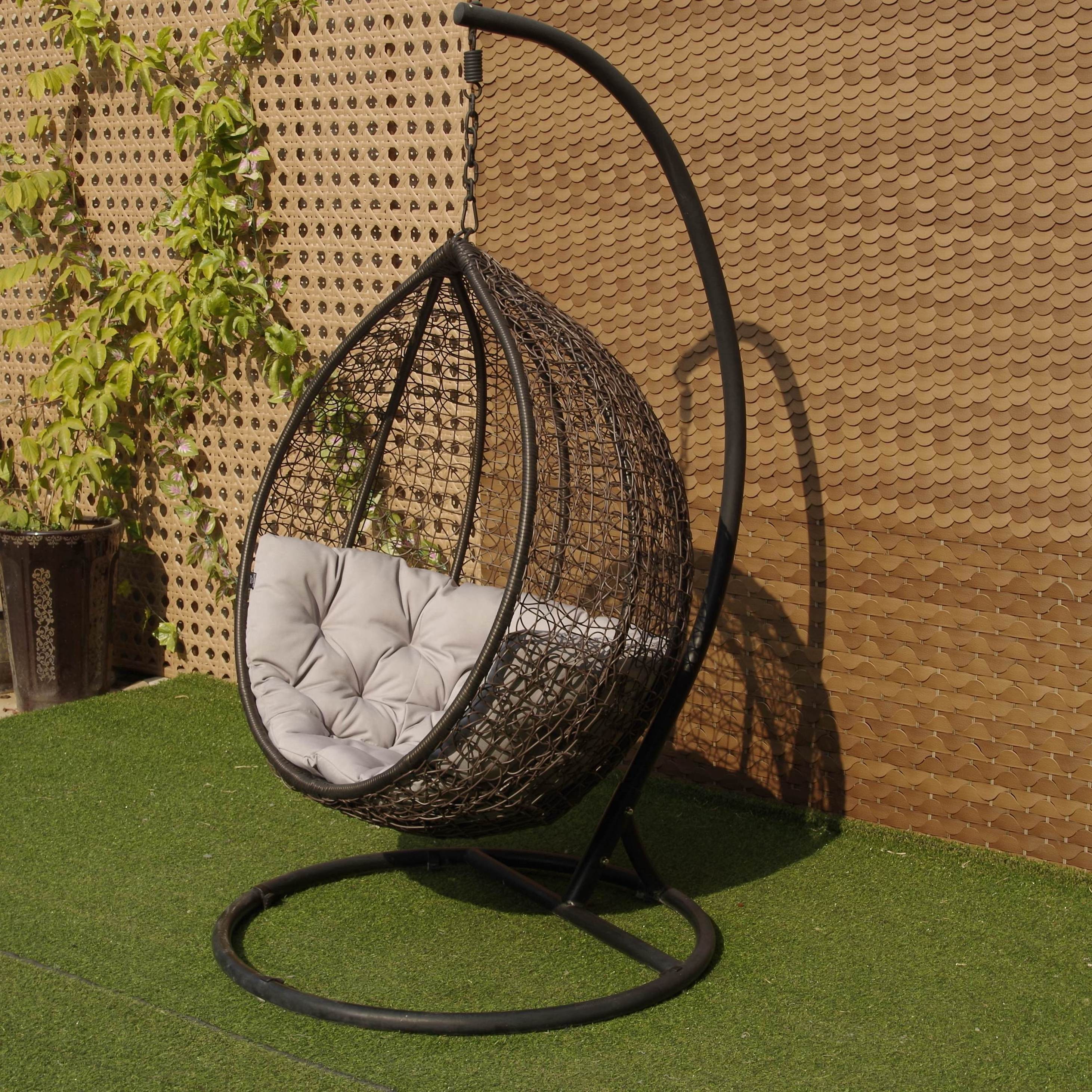 Factory Price Patio Furniture One Seat Rattan Cocoon Egg Hanging Chair