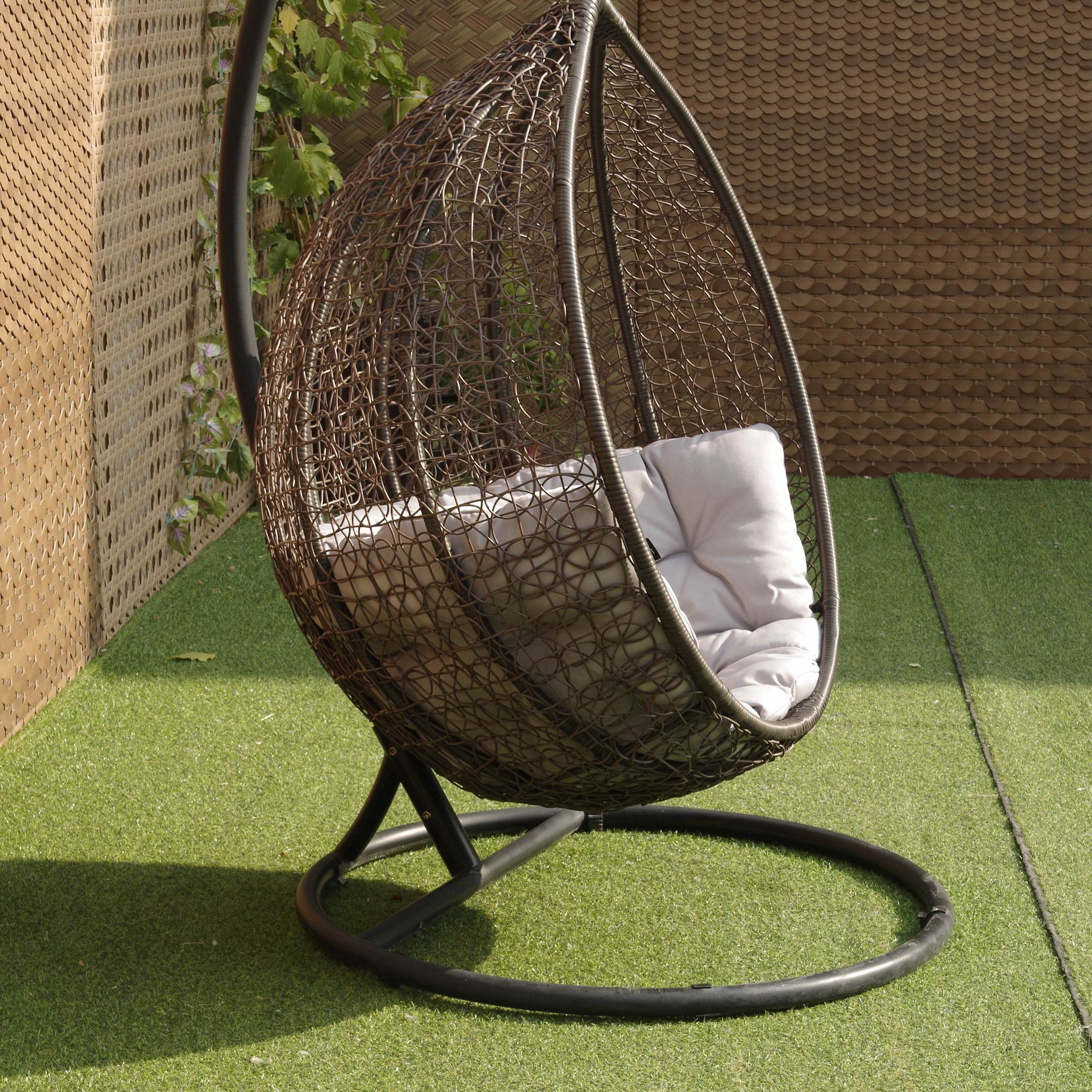 Factory Price Patio Furniture One Seat Rattan Cocoon Egg Hanging Chair