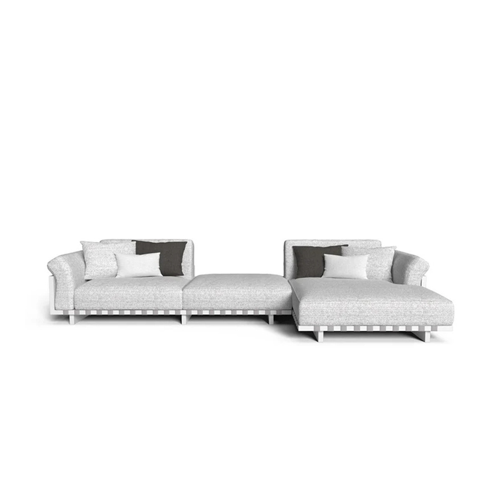 Luxury  hotel outdoor furniture modular sofa sets outside furniture for patio,aluminium garden furniture black