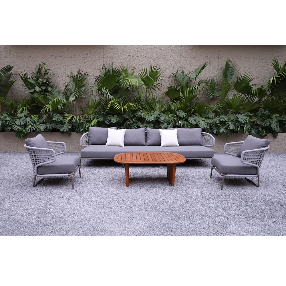 Outdoor Furniture Garden Sofa Weather Resistance Aluminum Conversation Patio Set Garden Sofa,hand made Garden Furniture