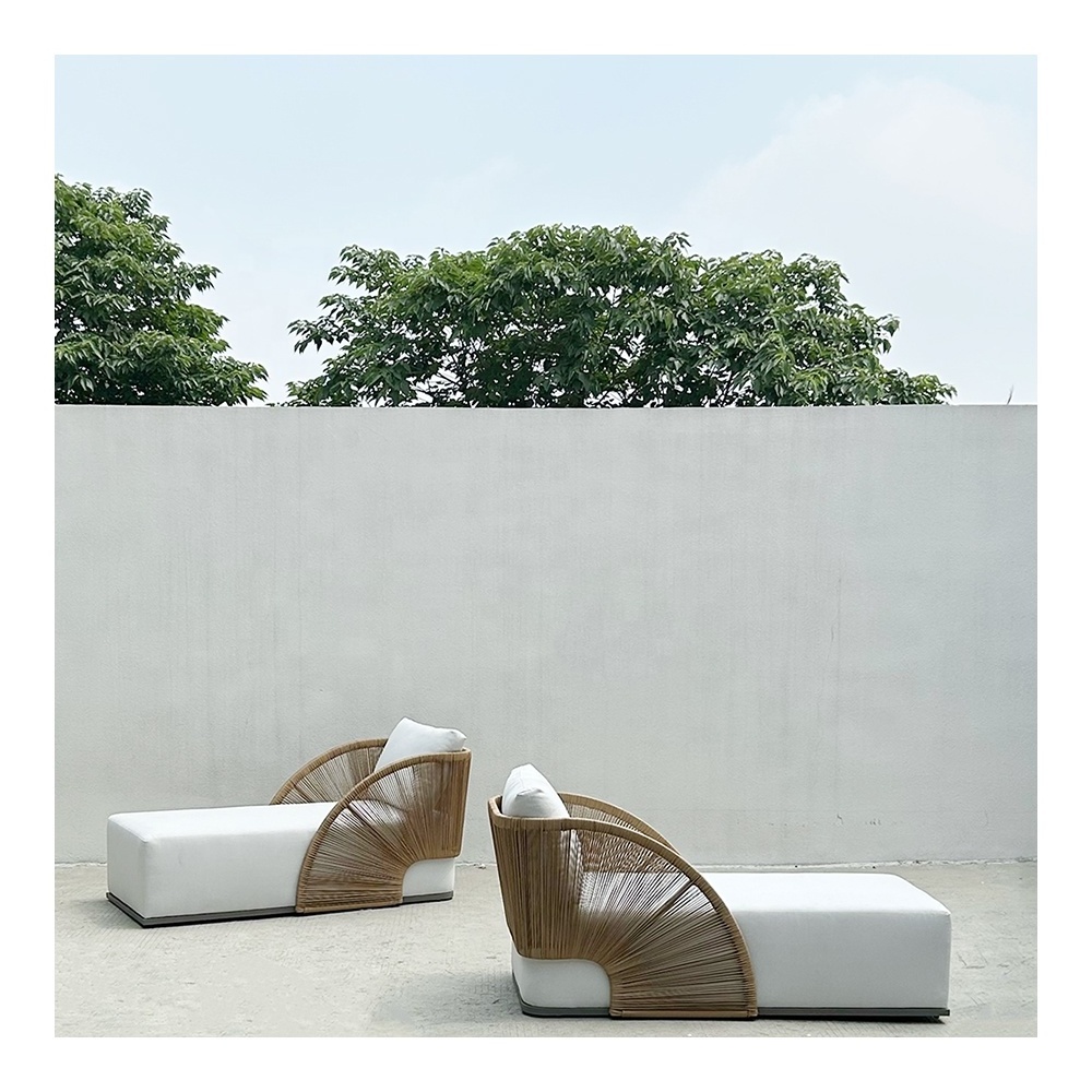 Modern Custom Terrace  All Weather Patio Rope Sofa Chairs Set Outdoor Chair Garden Luxury Aluminum outdoor Furniture