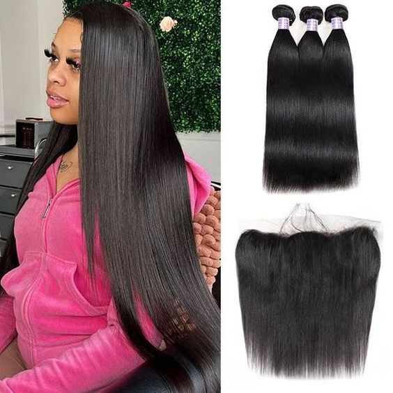 Indian Raw Virgin Hair Vendors Free Sample Bundles With Closure HD Frontal an Hair Extensions Cuticle AHumligned Straight Bundle