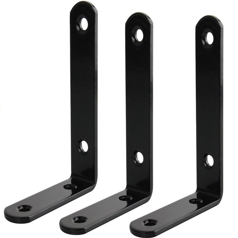 ZFYL B-10 OEM metal bracket marble shelf curtain track extension right angle metal brackets for wood shelves timber