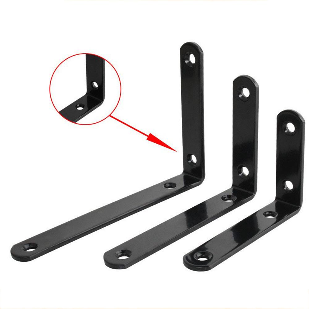 ZFYL B-10 OEM metal bracket marble shelf curtain track extension right angle metal brackets for wood shelves timber