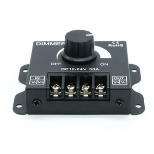 Adjustable Controller For 5050 2835 Single Color Strip Lamp Bulb DC12V-24V 30A LED Dimmer Switch Brightness