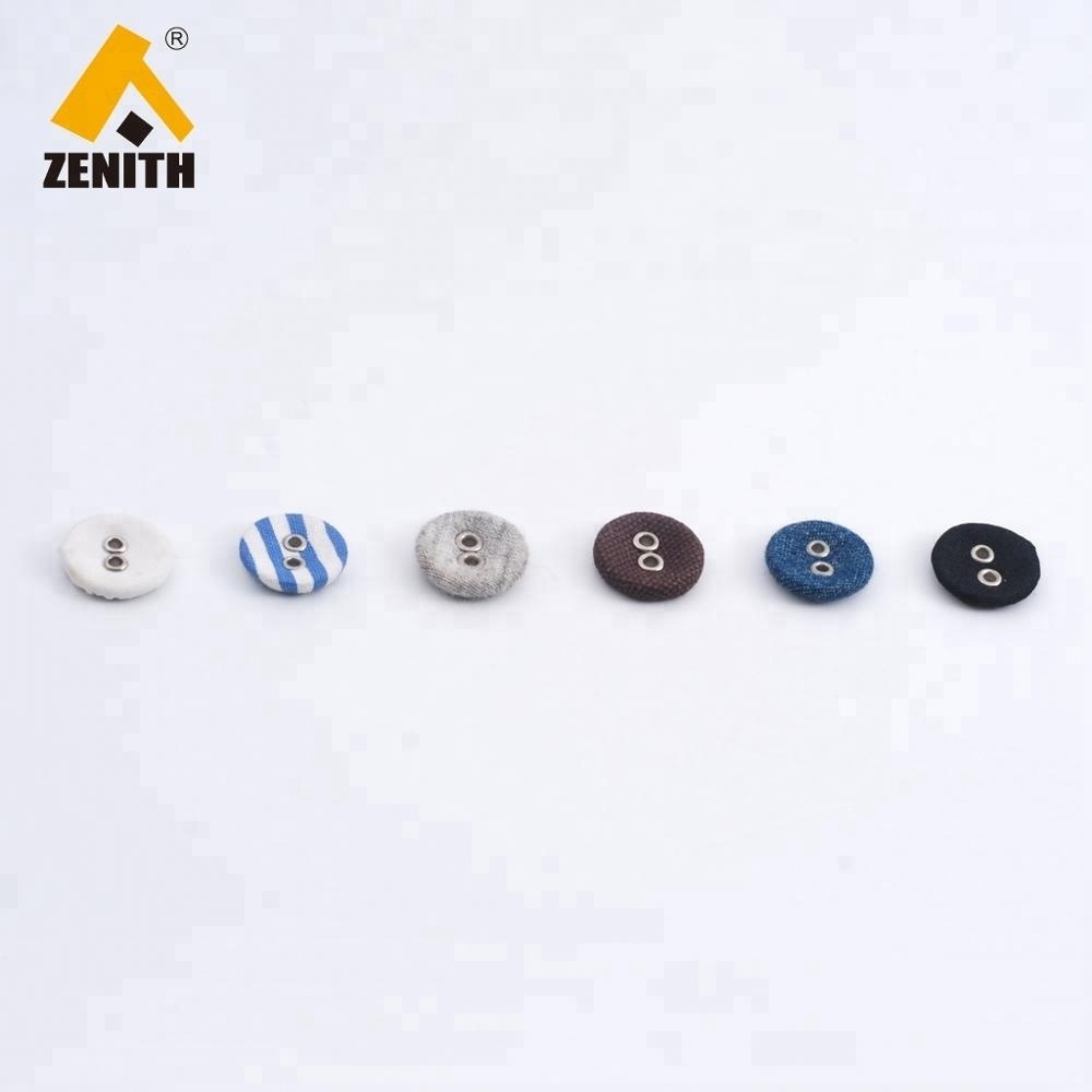 BM10099 Fabric Covered Snap Button with 2 Holes Flatback round Square Sewing Buttons for Decoration with Metal Eyelets Shank