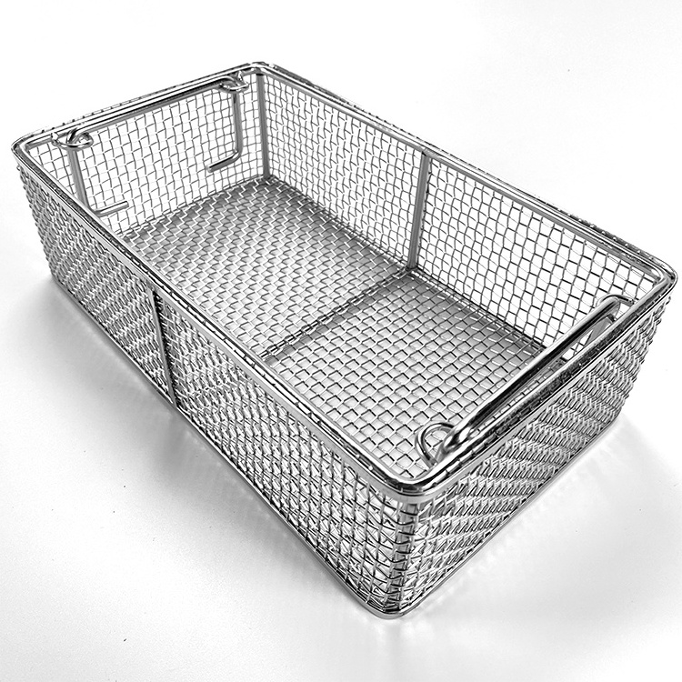 household Stainless steel wire welding metal storage basket Laundry basket