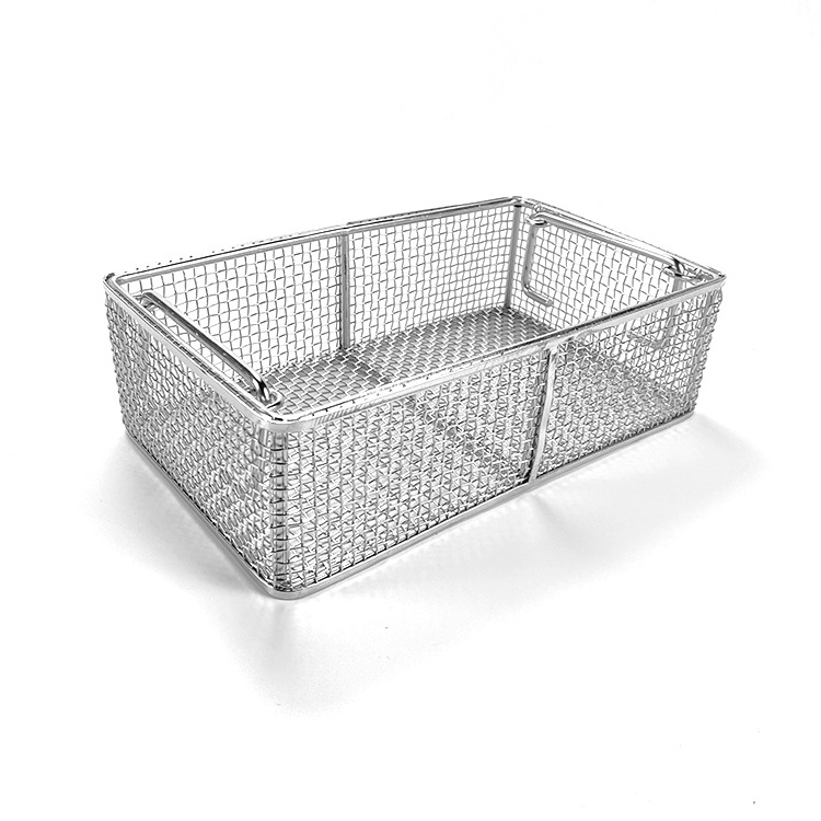 household Stainless steel wire welding metal storage basket Laundry basket