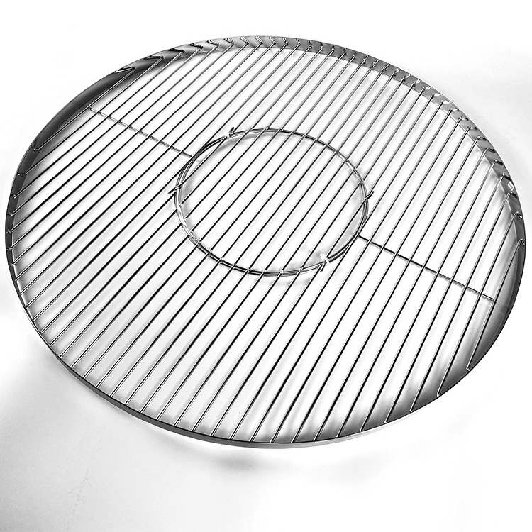 middle removable Large round stainless steel welded fire pit grill steel grate