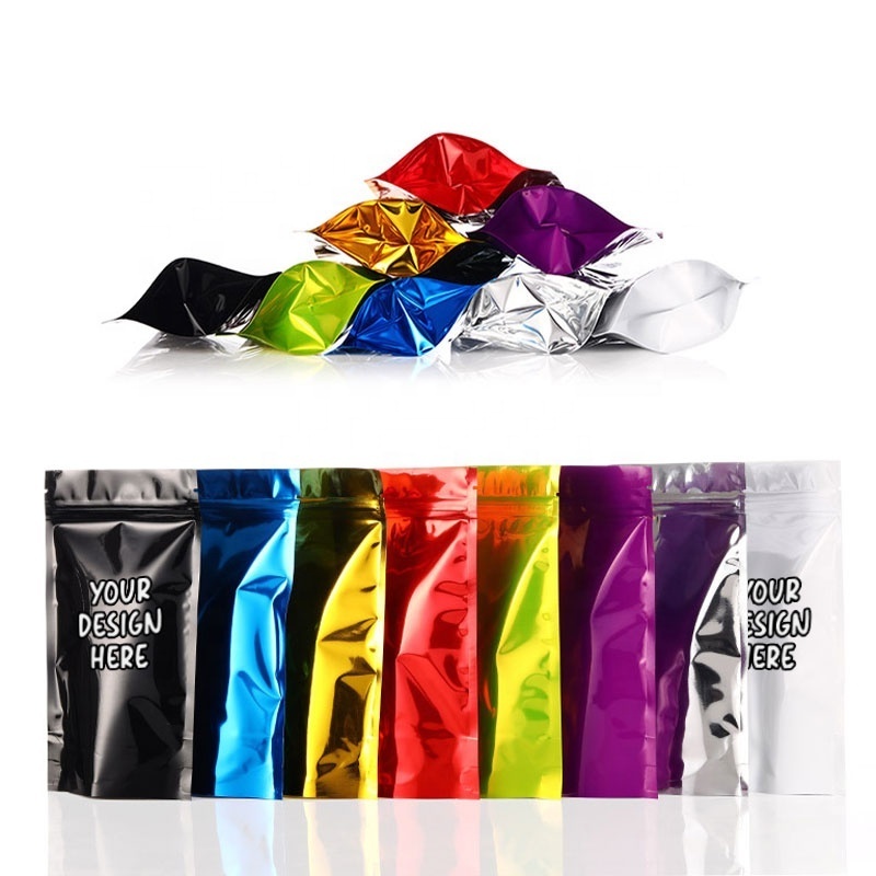 Bolsa Mylar Autosuficiente Zipper Plastic Food Bag Stand Up Pouch