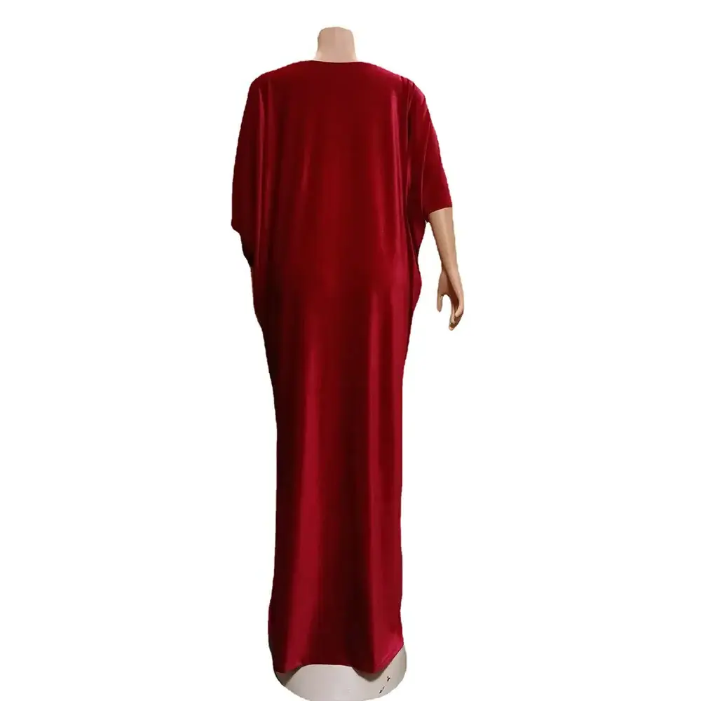 Traditional Long Robe Africa Kaftan Clothes Elegant Ladies Wedding Evening Plus Size African Sequins Maxi Dress