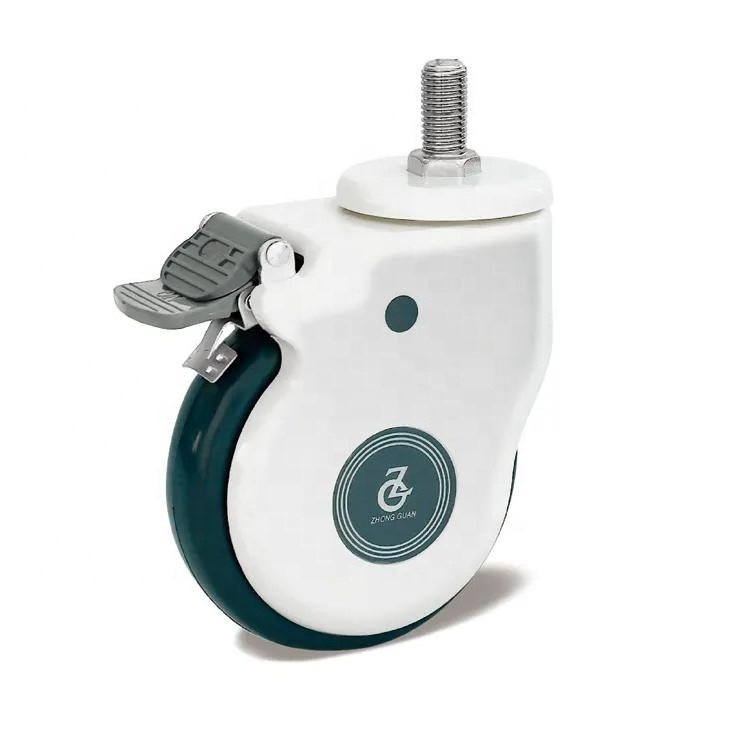 ZOGO 82 series 4 inch 5 inch Swivel Caster Wheels with Brake Hot Selling Medical Casters