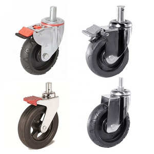 Heavy Duty 5 6 8 inch Swivel Casters For Stetchers Brake Lock Medical Casters