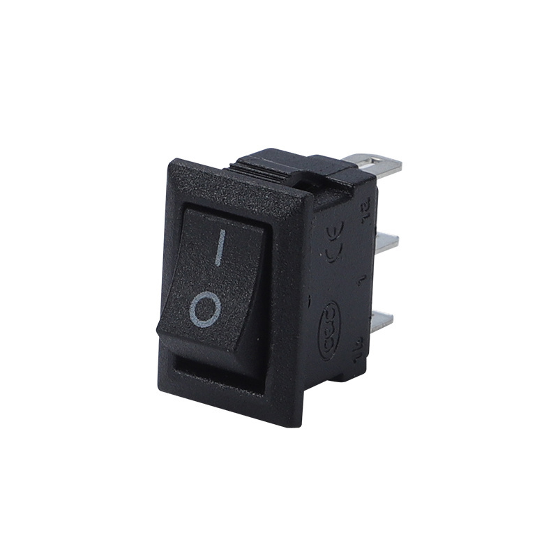 ON OFF Rocker Switch LED illuminated Mini Black Red Blue 3A 250V / 6A 125V 3 Pin Boat Circular Switch 15MM