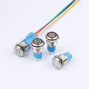 12mm 16mm 19mm 22mm 25mm 30mm Metal Anti-vandal Momentary Reset Push Button Switch Latching 3v-220v