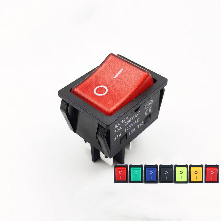 Hot selling KCD4 30A high current red yellow green blue t120/55 Rocker switch