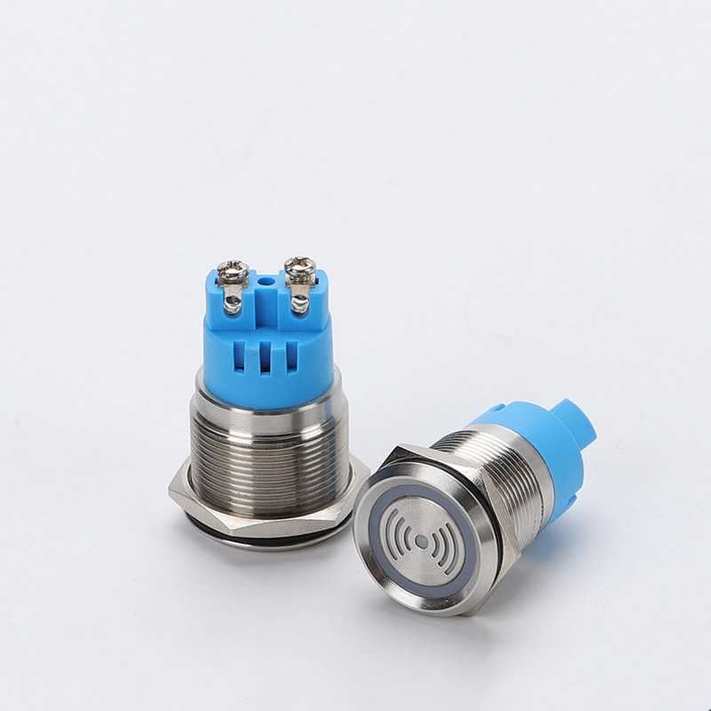 Hot selling 19mm 22mm waterproof metal buzzer IP67 stainless steel continuous sound constant light buzzer 12V24V220V