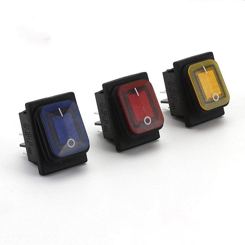 Hot selling marine car with LED waterproof rocker switch 4pin 6PIN 20a mini boat rocker switch