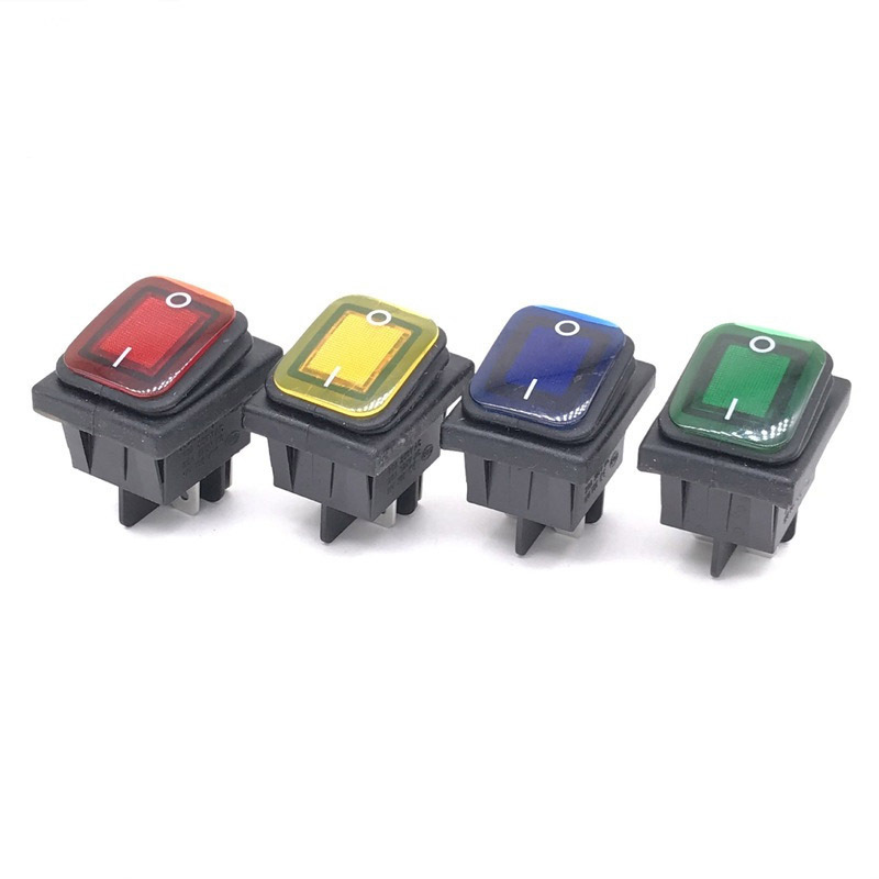 Hot selling marine car with LED waterproof rocker switch 4pin 6PIN 20a mini boat rocker switch